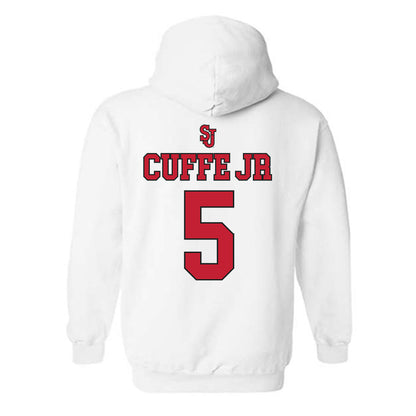 St. Johns - NCAA Men's Basketball : Kyle Cuffe Jr - Sports Shersey Hooded Sweatshirt-1