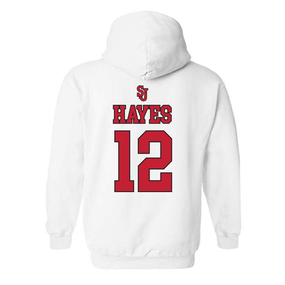 St. Johns - NCAA Women's Basketball : Kyla Hayes - Sports Shersey Hooded Sweatshirt-1