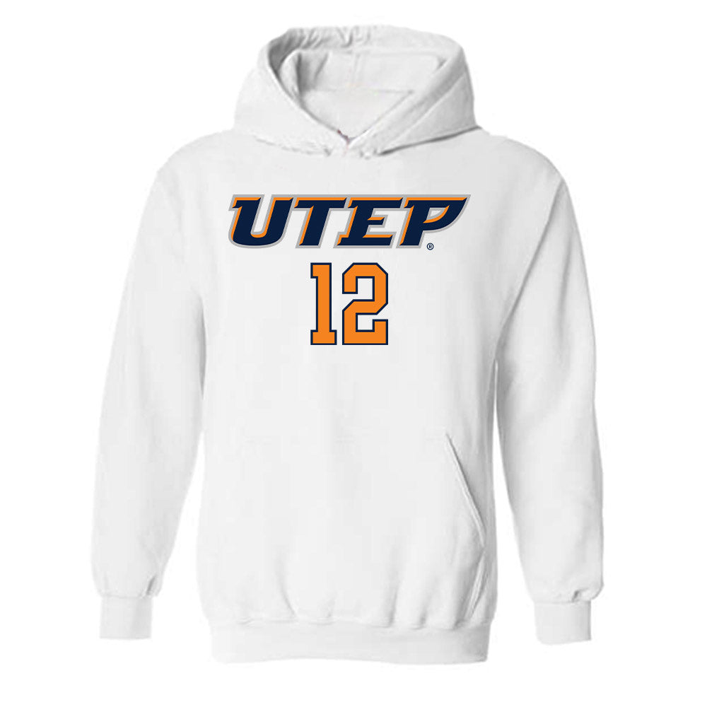UTEP - NCAA Men's Basketball : Ahamad Bynum - Replica Shersey Hooded Sweatshirt-0