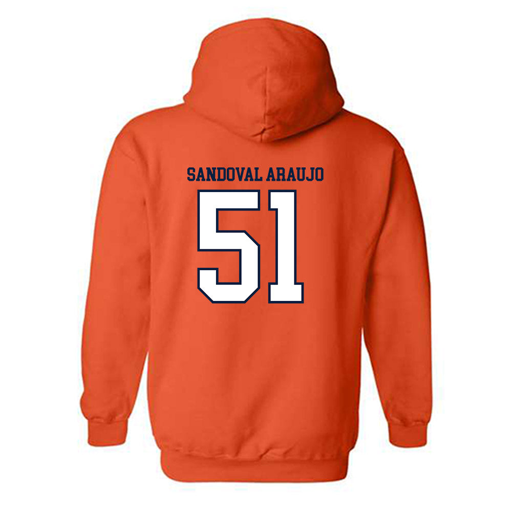 UTEP - NCAA Football : Eric Sandoval Araujo - Generic Shersey Hooded Sweatshirt-1