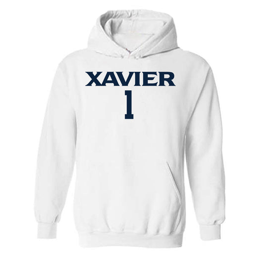 Xavier - NCAA Men's Basketball : Malik Messina - Classic Shersey Hooded Sweatshirt-0