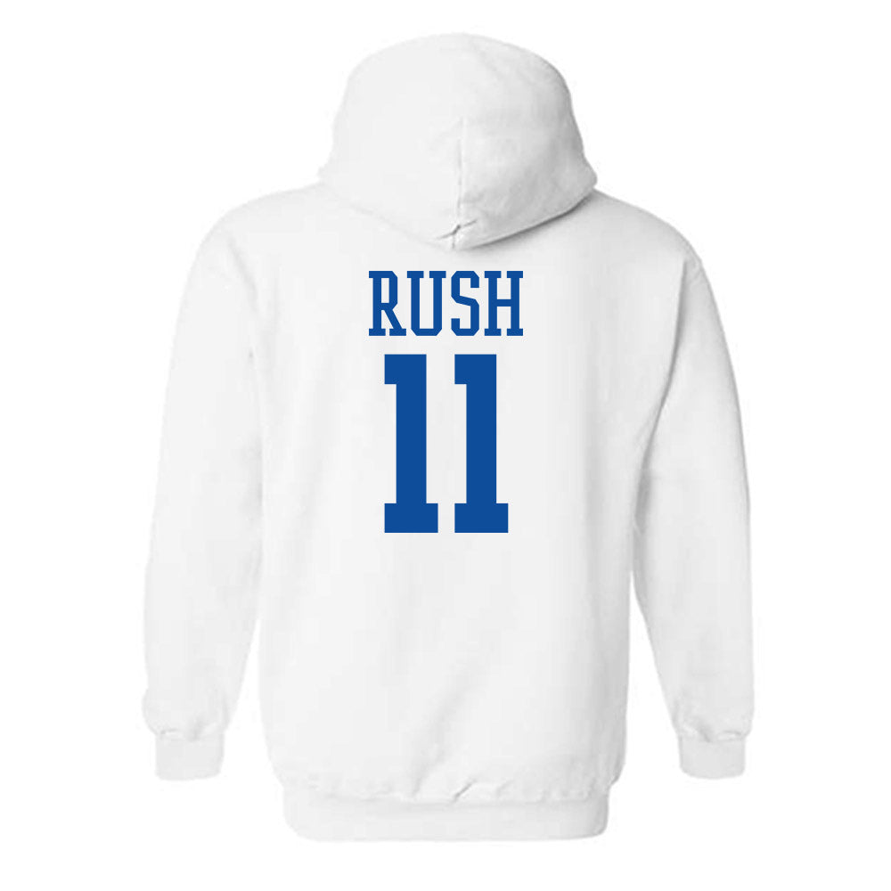 Drake - NCAA Men's Basketball : LJ Rush - Classic Shersey Hooded Sweatshirt-1