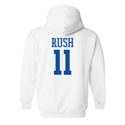 Drake - NCAA Men's Basketball : LJ Rush - Classic Shersey Hooded Sweatshirt-1