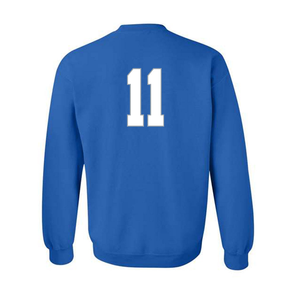 Drake - NCAA Men's Basketball : LJ Rush - Classic Shersey Crewneck Sweatshirt-1