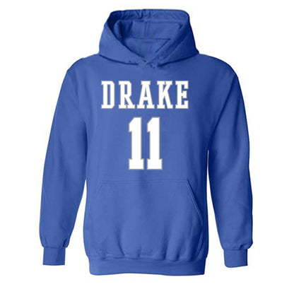 Drake - NCAA Men's Basketball : LJ Rush - Classic Shersey Hooded Sweatshirt-0