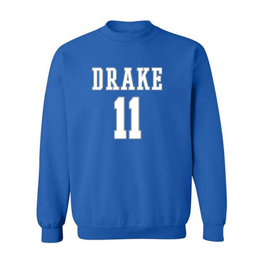 Drake - NCAA Men's Basketball : LJ Rush - Classic Shersey Crewneck Sweatshirt-0
