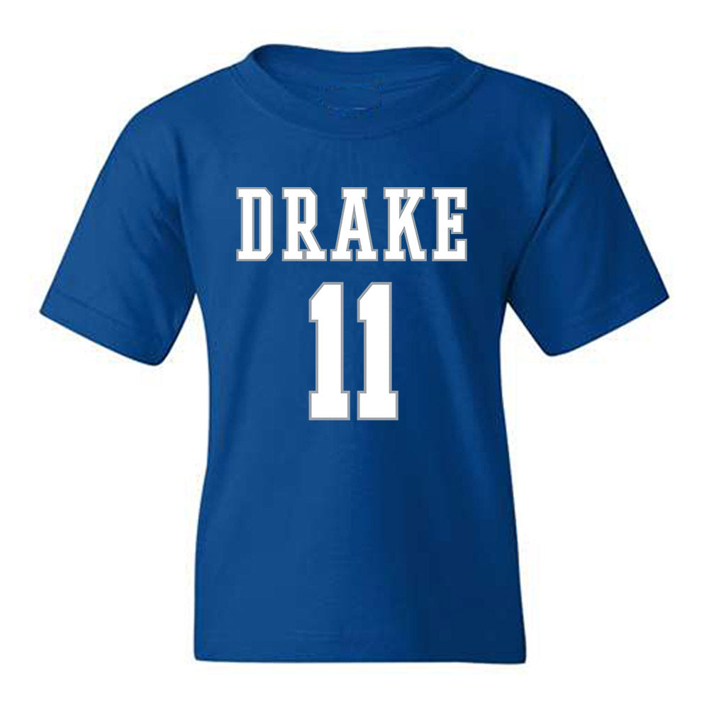 Drake - NCAA Men's Basketball : LJ Rush - Classic Shersey Youth T-Shirt-0