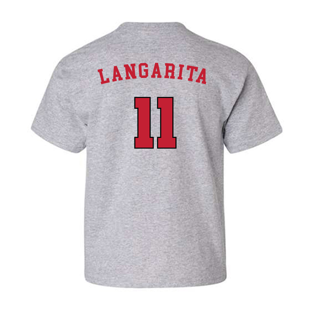 Utah - NCAA Men's Basketball : Lucas Langarita - Generic Sports Youth T-Shirt-1