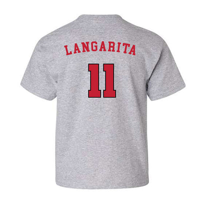 Utah - NCAA Men's Basketball : Lucas Langarita - Generic Sports Youth T-Shirt-1