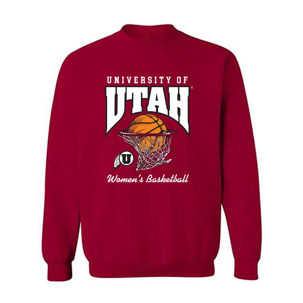 Utah - NCAA Women's Basketball : Avery Hjelmstad - Generic Sports Crewneck Sweatshirt-0