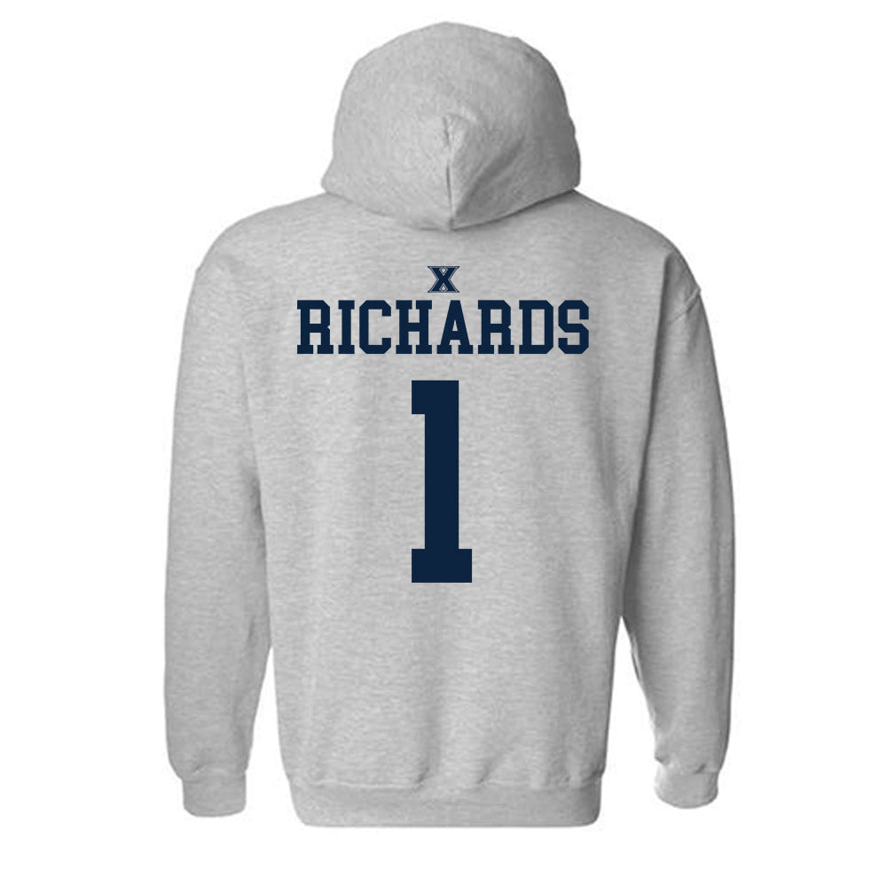Xavier - NCAA Women's Basketball : Payton Richards - Sports Shersey Hooded Sweatshirt-1