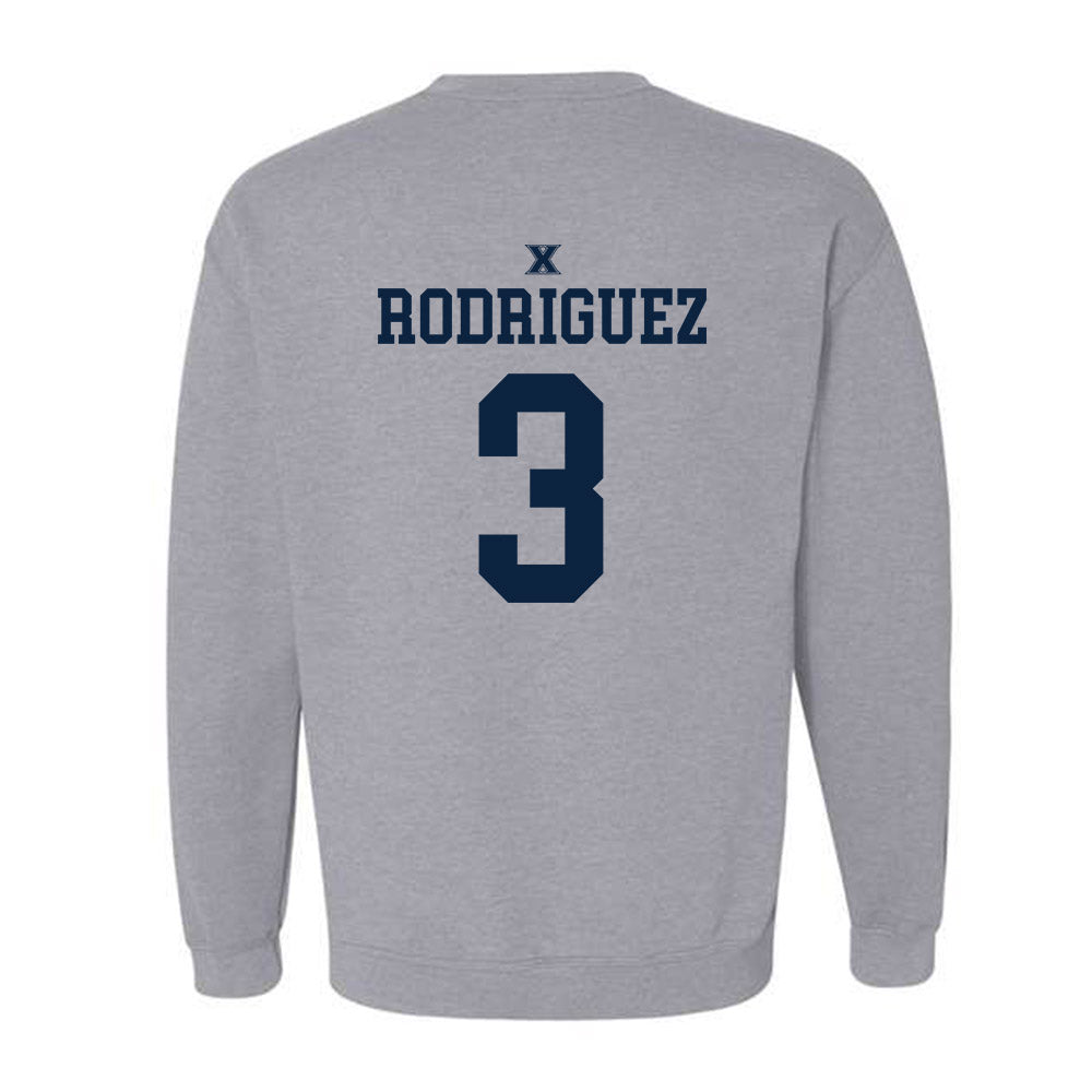 Xavier - NCAA Women's Basketball : Maria Rodriguez - Sports Shersey Crewneck Sweatshirt-1