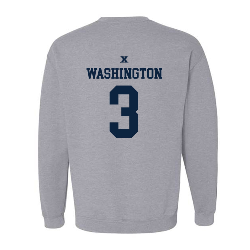 Xavier - NCAA Men's Basketball : Tru Washington - Sports Shersey Crewneck Sweatshirt-1