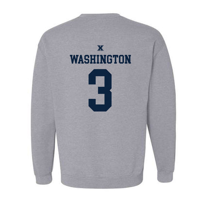 Xavier - NCAA Men's Basketball : Tru Washington - Sports Shersey Crewneck Sweatshirt-1