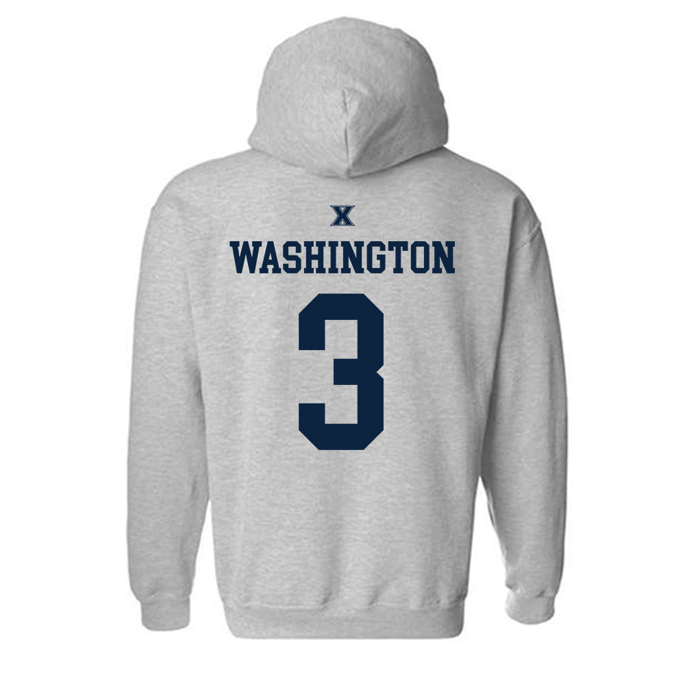 Xavier - NCAA Men's Basketball : Tru Washington - Sports Shersey Hooded Sweatshirt-1