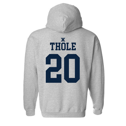 Xavier - NCAA Men's Basketball : Henry Thole - Sports Shersey Hooded Sweatshirt-1