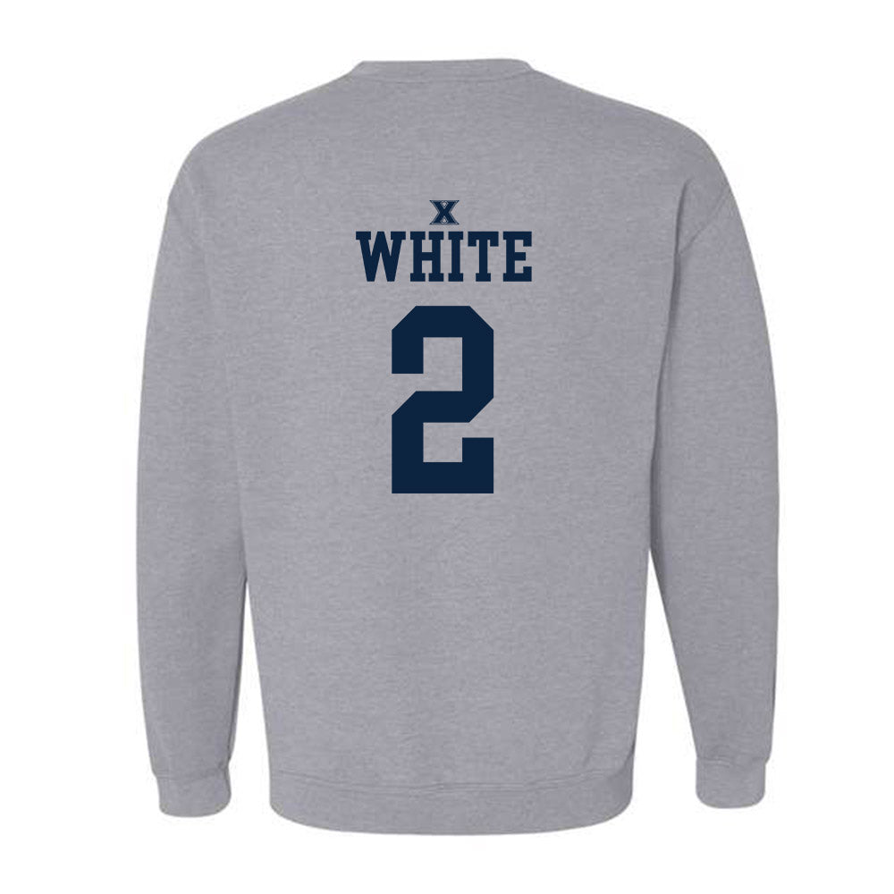 Xavier - NCAA Women's Basketball : Savannah White - Sports Shersey Crewneck Sweatshirt-1