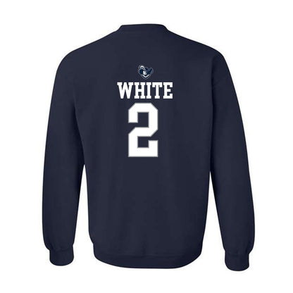 Xavier - NCAA Women's Basketball : Savannah White - Sports Shersey Crewneck Sweatshirt-1