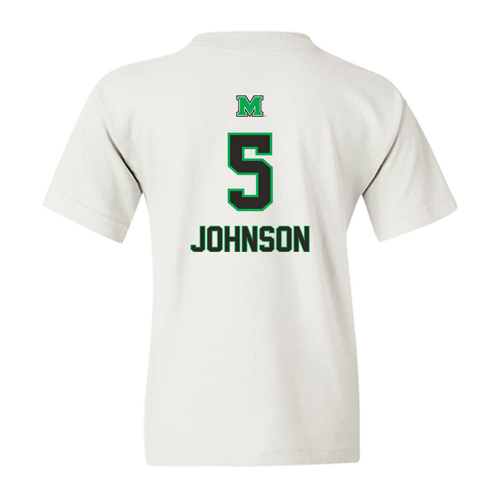 Marshall - NCAA Men's Basketball : DeMarco Johnson - Generic Shersey Youth T-Shirt-1