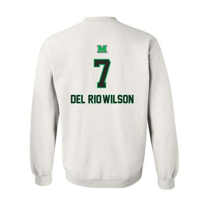 Marshall - NCAA Football : Carlos Del Rio-Wilson - Generic Shersey Crewneck Sweatshirt-1