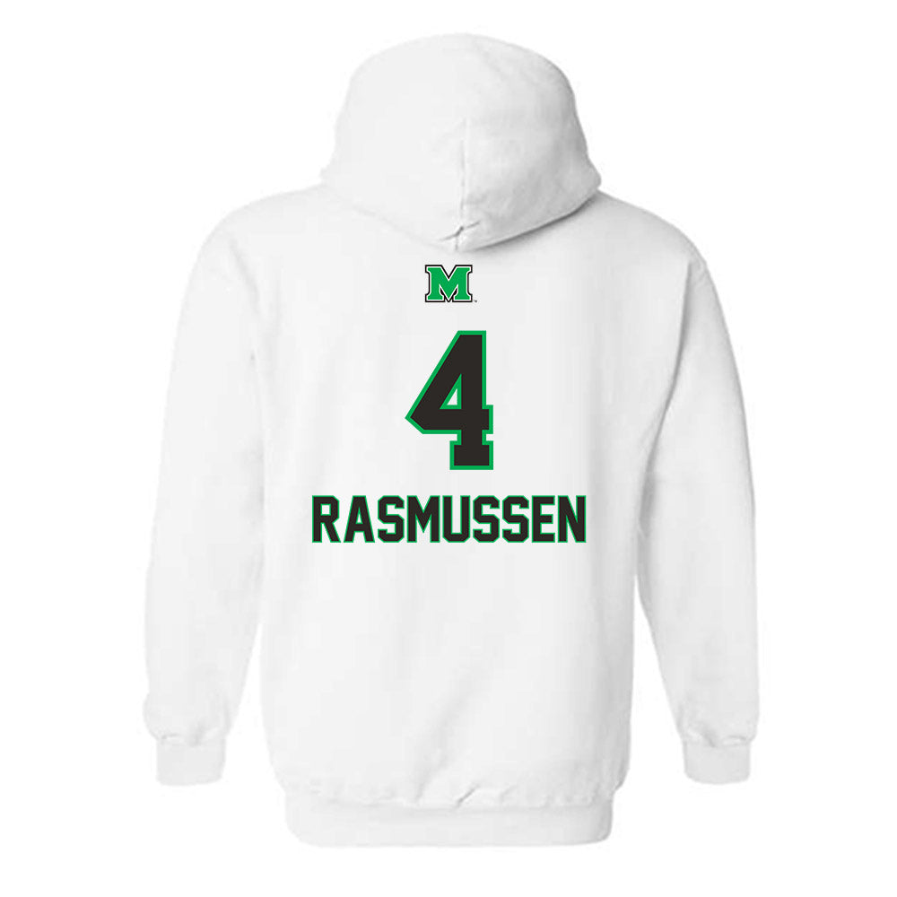 Marshall - NCAA Men's Basketball : Luke Rasmussen - Generic Shersey Hooded Sweatshirt-1