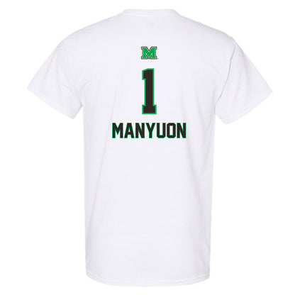 Marshall - NCAA Men's Basketball : Emmanuel Manyuon - Generic Shersey T-Shirt-1