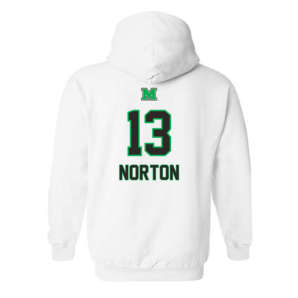 Marshall - NCAA Football : Adrian Norton - Generic Shersey Hooded Sweatshirt-1