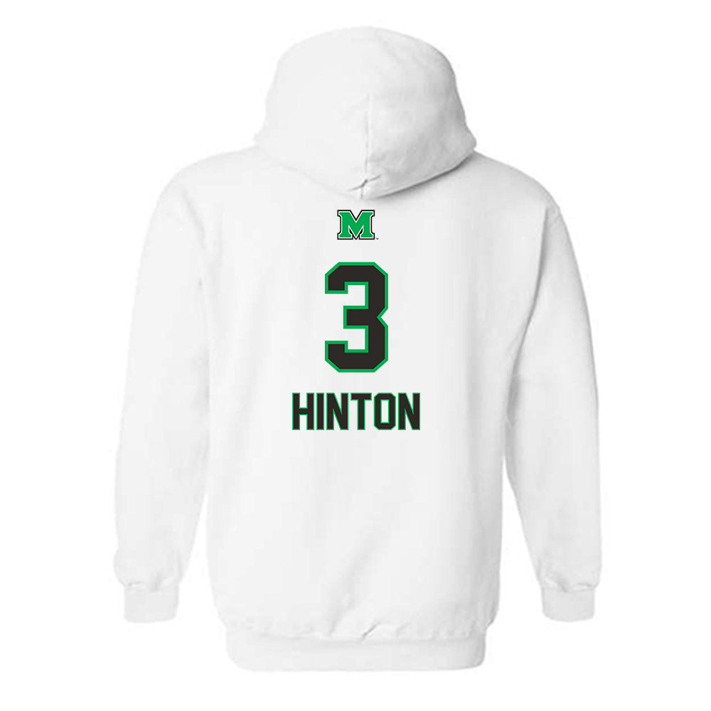 Marshall - NCAA Football : Terrente Hinton - Generic Shersey Hooded Sweatshirt-1