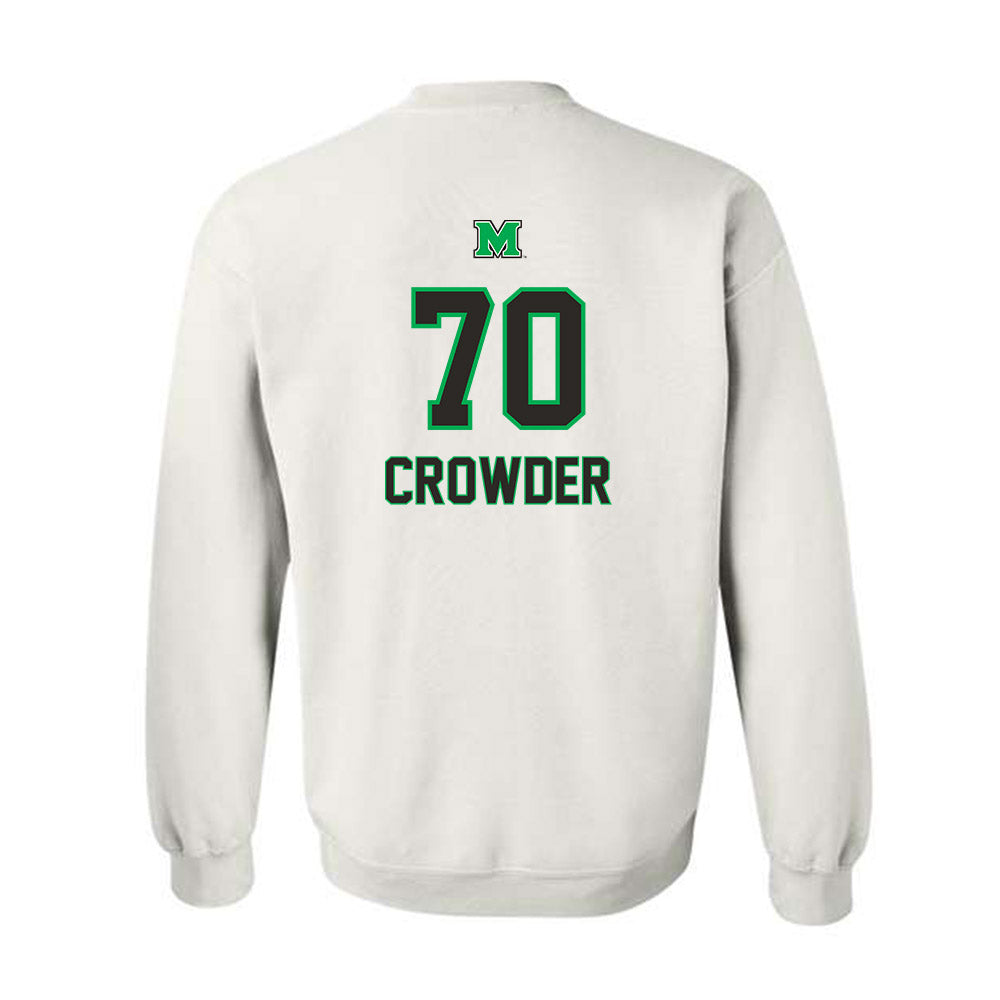 Marshall - NCAA Football : Naquan Crowder - Generic Shersey Crewneck Sweatshirt-1