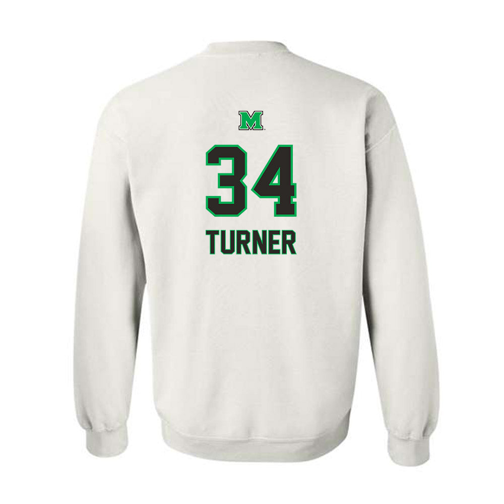 Marshall - NCAA Football : Caden Turner - Generic Shersey Crewneck Sweatshirt-1