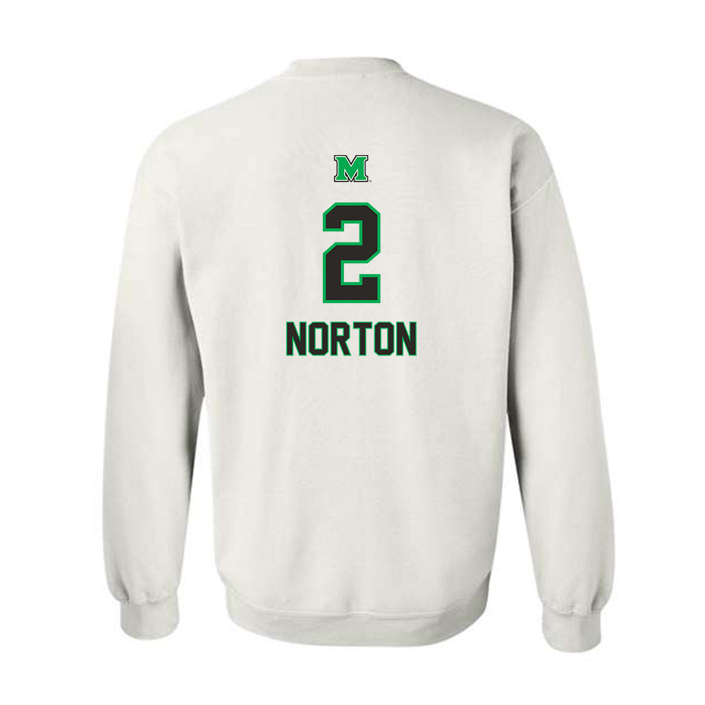 Marshall - NCAA Football : Adrian Norton - Generic Shersey Crewneck Sweatshirt-1