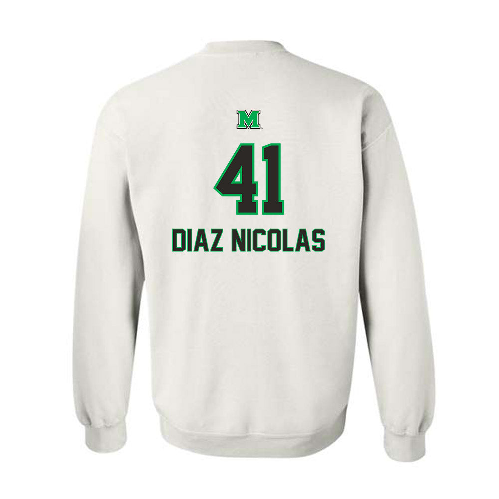 Marshall - NCAA Football : Jorge Diaz Nicolas - Generic Shersey Crewneck Sweatshirt-1