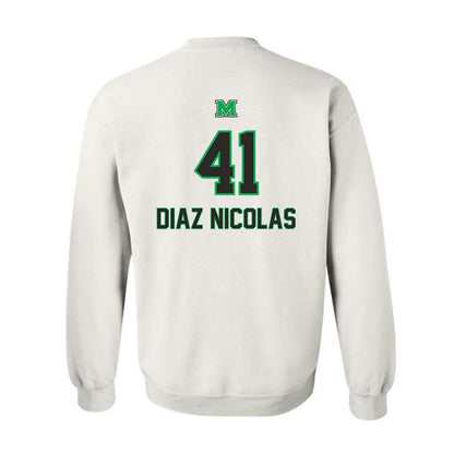 Marshall - NCAA Football : Jorge Diaz Nicolas - Generic Shersey Crewneck Sweatshirt-1