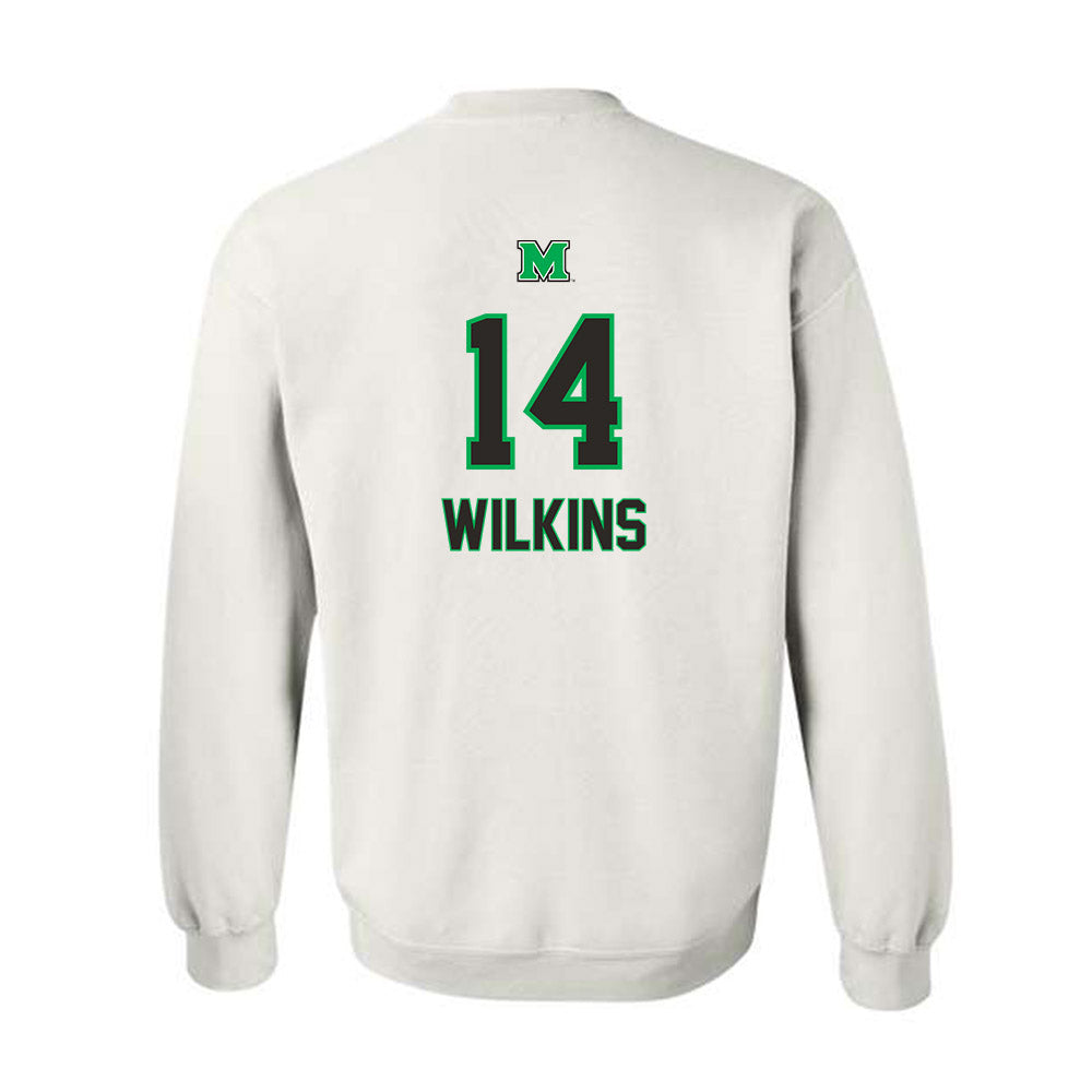 Marshall - NCAA Football : Khalil Wilkins - Generic Shersey Crewneck Sweatshirt-1