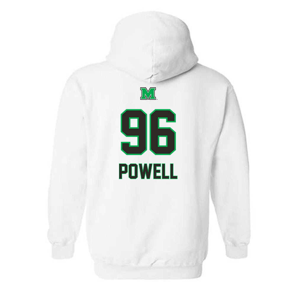 Marshall - NCAA Football : Ty Powell - Generic Shersey Hooded Sweatshirt-1