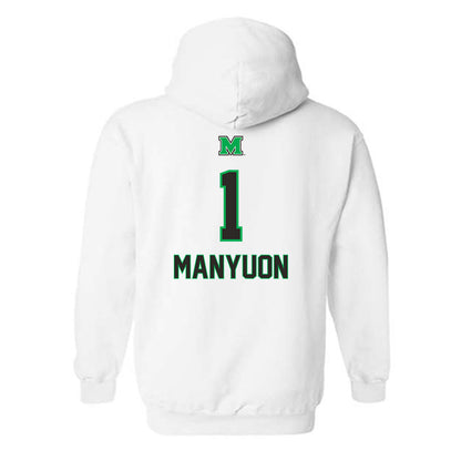 Marshall - NCAA Men's Basketball : Emmanuel Manyuon - Generic Shersey Hooded Sweatshirt-1