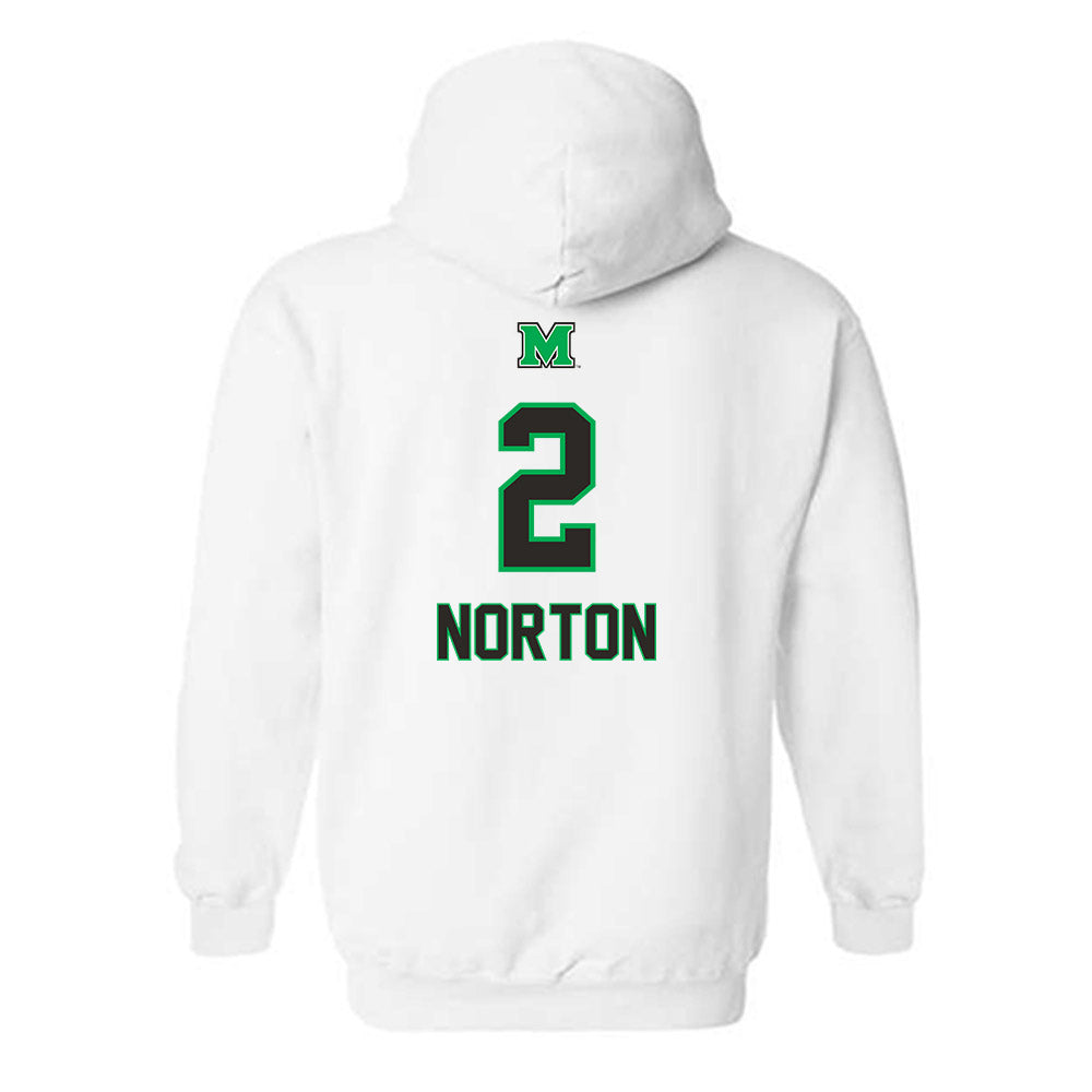 Marshall - NCAA Football : Adrian Norton - Generic Shersey Hooded Sweatshirt-1