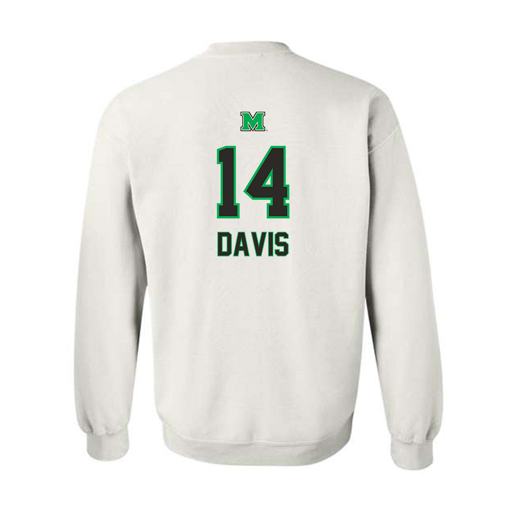 Marshall - NCAA Football : Philipp Davis - Generic Shersey Crewneck Sweatshirt-1