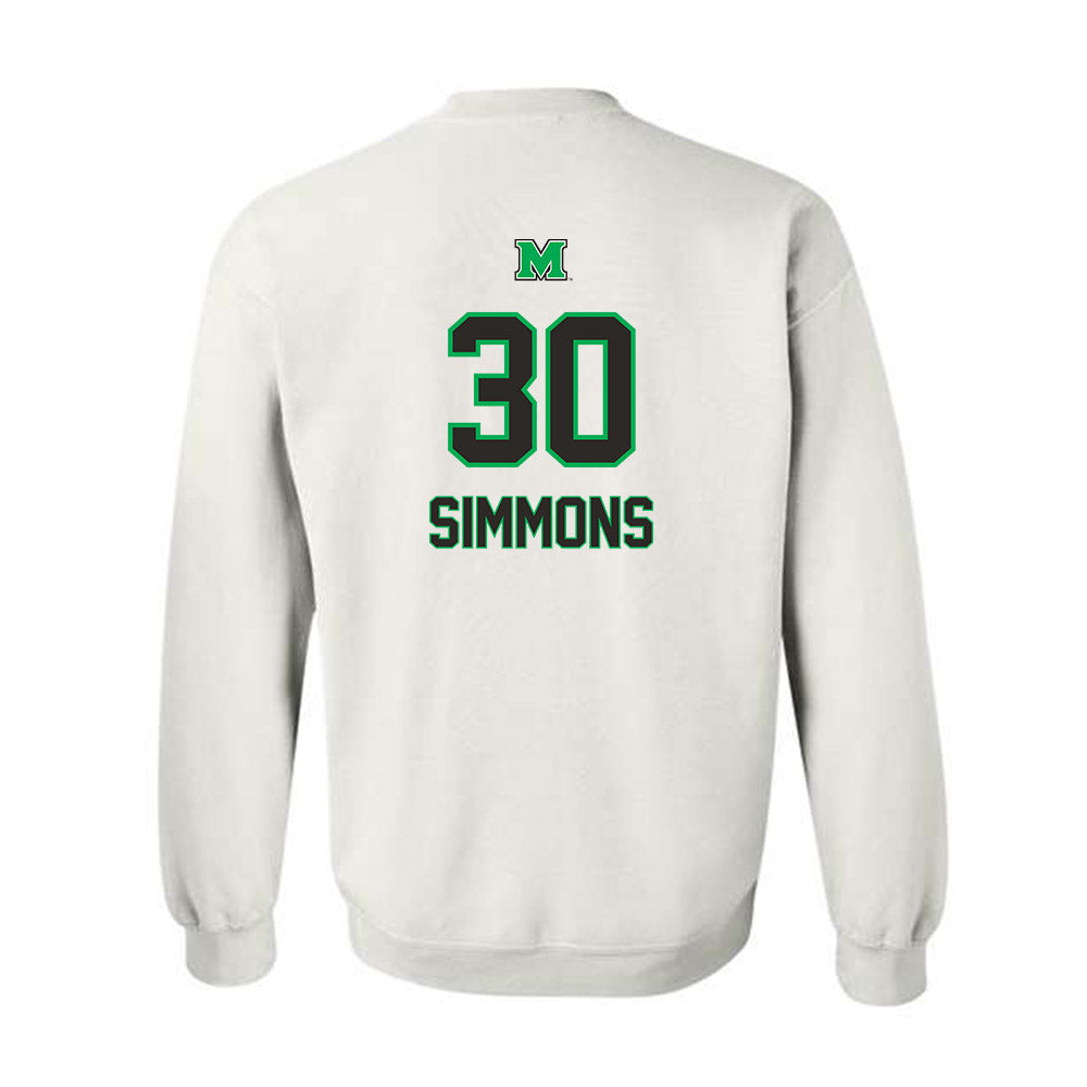 Marshall - NCAA Football : Jaasai Simmons - Generic Shersey Crewneck Sweatshirt-1
