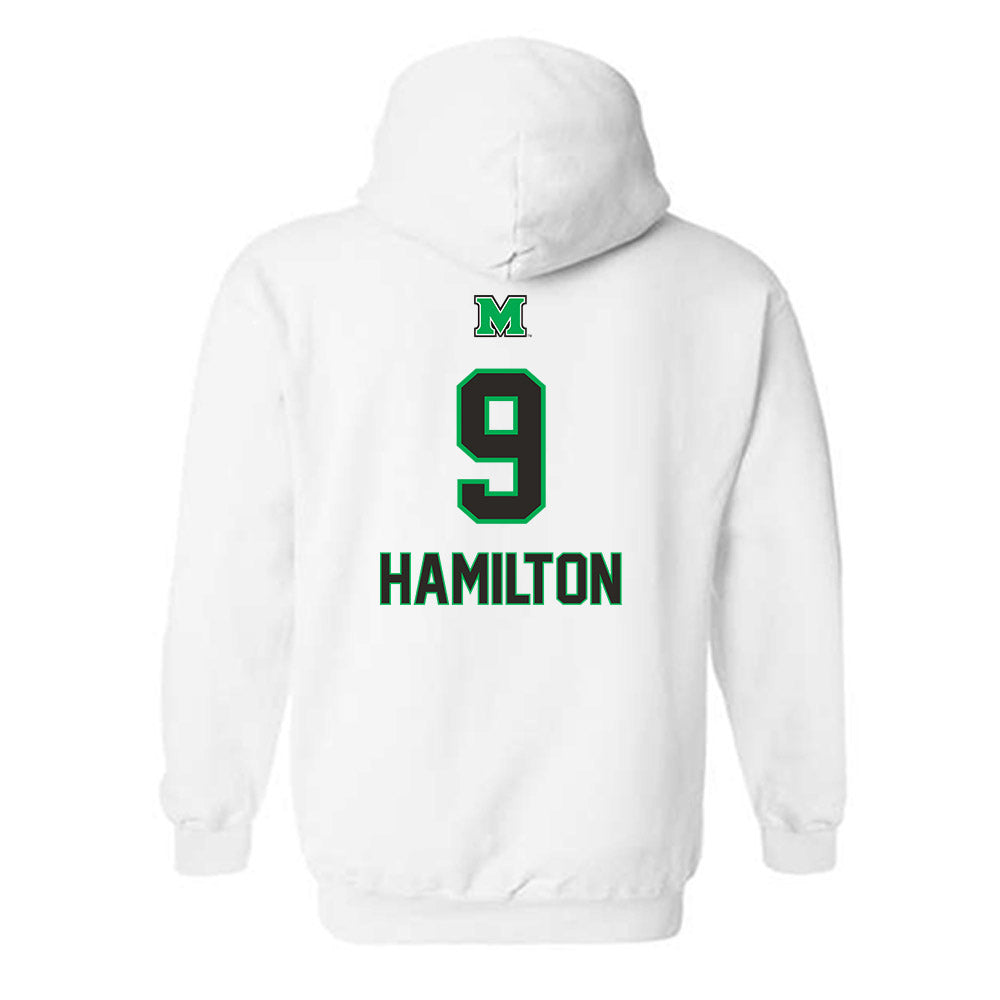 Marshall - NCAA Football : Christian Hamilton - Generic Shersey Hooded Sweatshirt-1