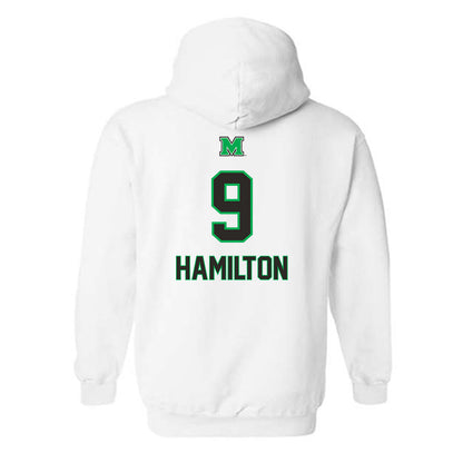 Marshall - NCAA Football : Christian Hamilton - Generic Shersey Hooded Sweatshirt-1