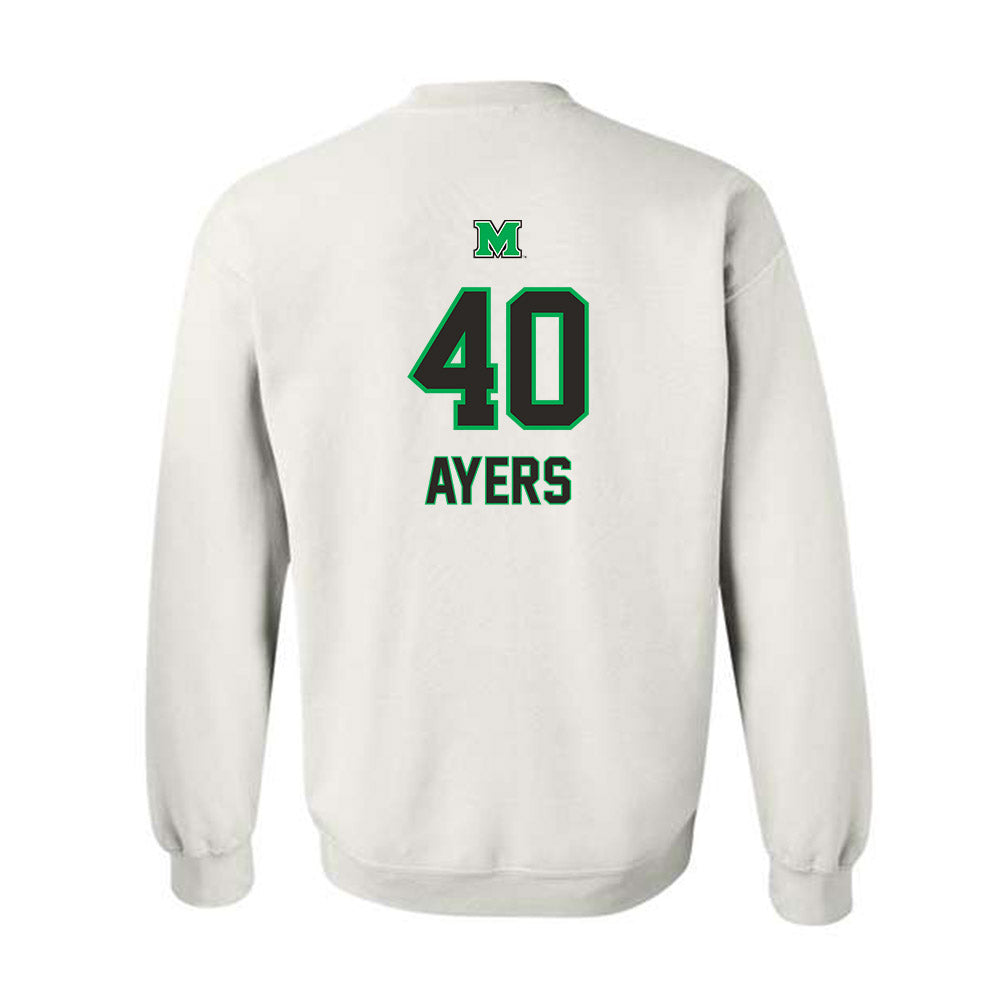 Marshall - NCAA Football : Ryan Ayers - Generic Shersey Crewneck Sweatshirt-1