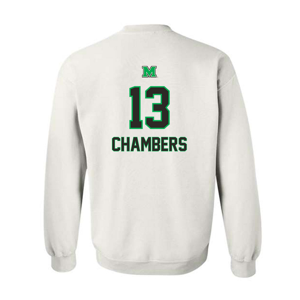 Marshall - NCAA Football : Brennan Chambers - Generic Shersey Crewneck Sweatshirt-1