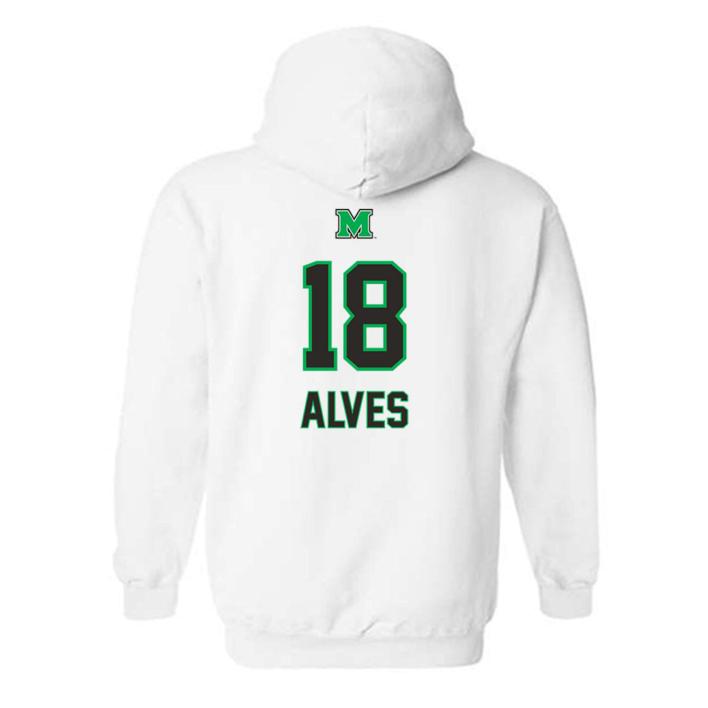 Marshall - NCAA Women's Soccer : Marcella Alves - Generic Shersey Hooded Sweatshirt-1