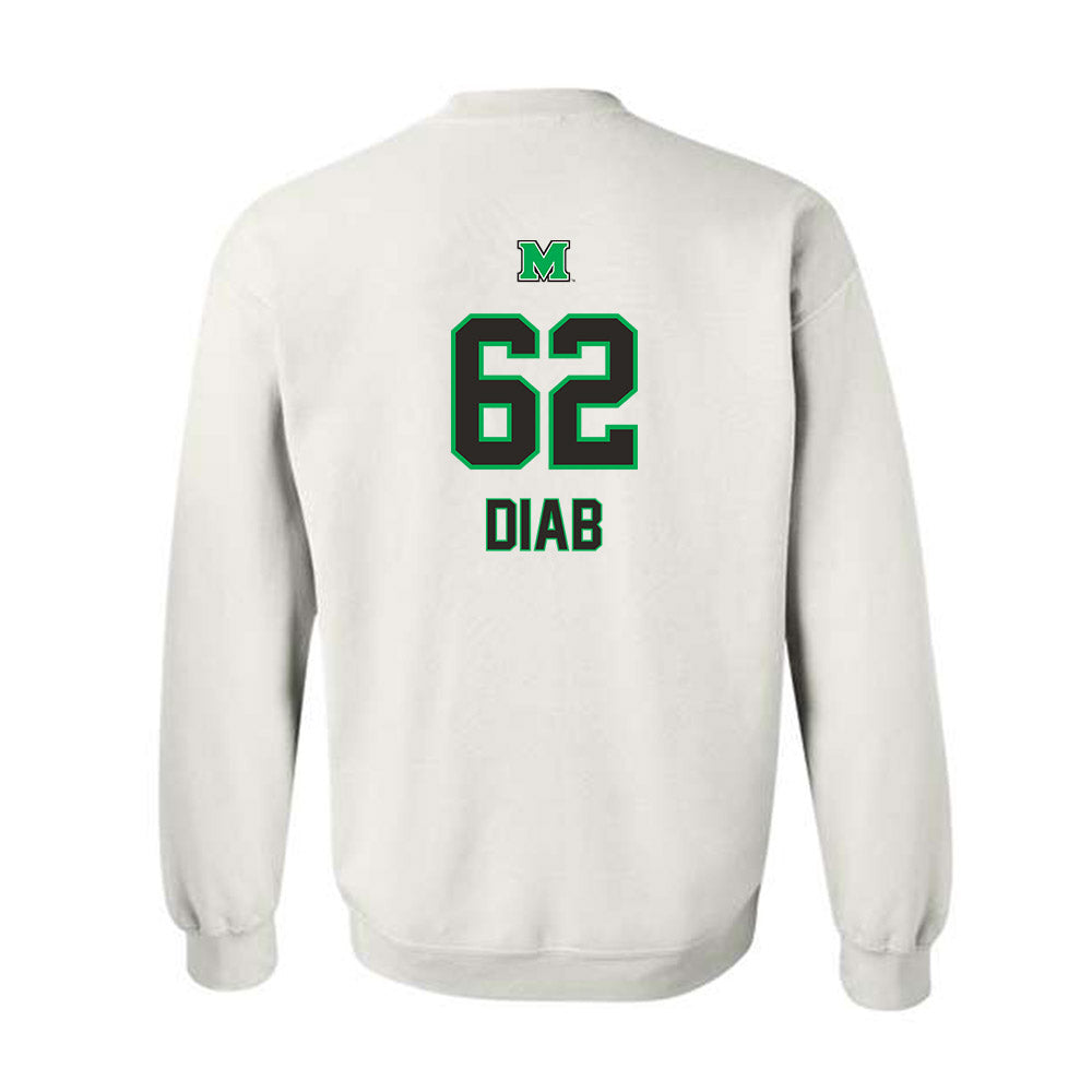 Marshall - NCAA Football : Marwan Diab - Generic Shersey Crewneck Sweatshirt-1