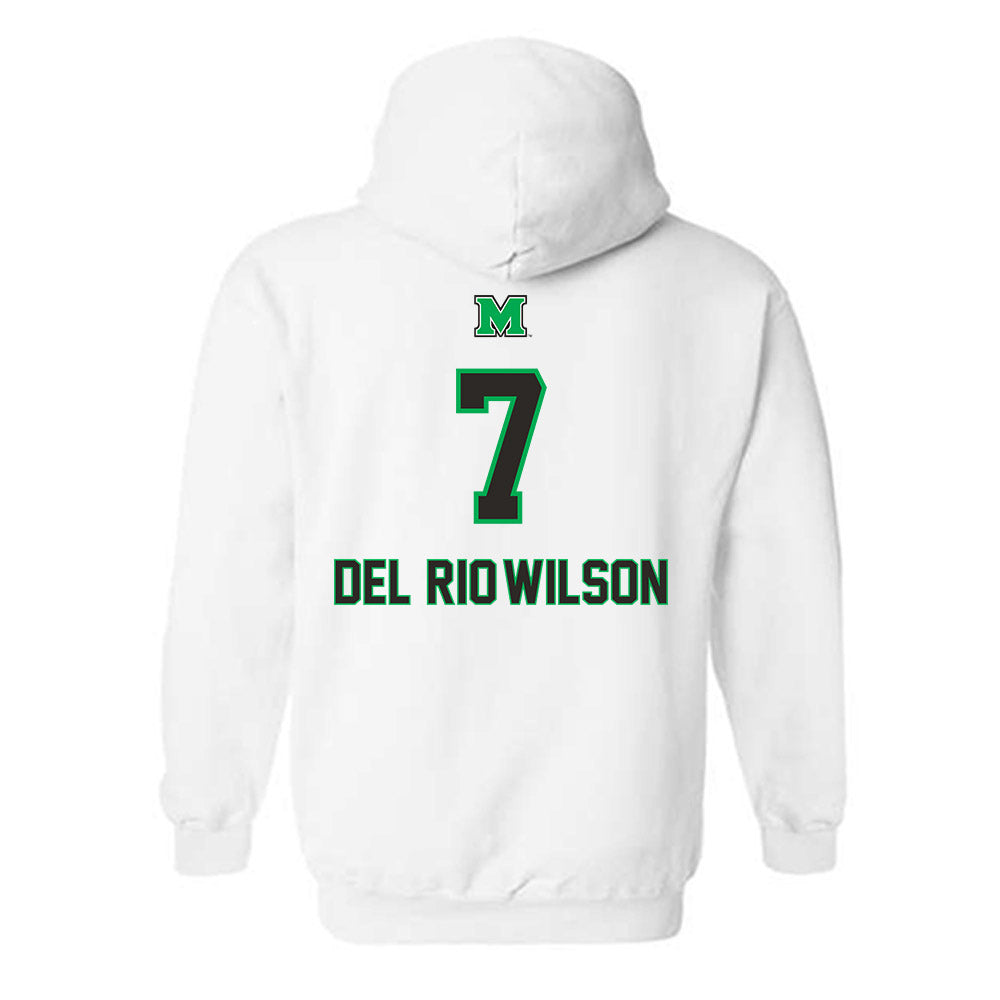 Marshall - NCAA Football : Carlos Del Rio-Wilson - Generic Shersey Hooded Sweatshirt-1