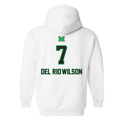 Marshall - NCAA Football : Carlos Del Rio-Wilson - Generic Shersey Hooded Sweatshirt-1