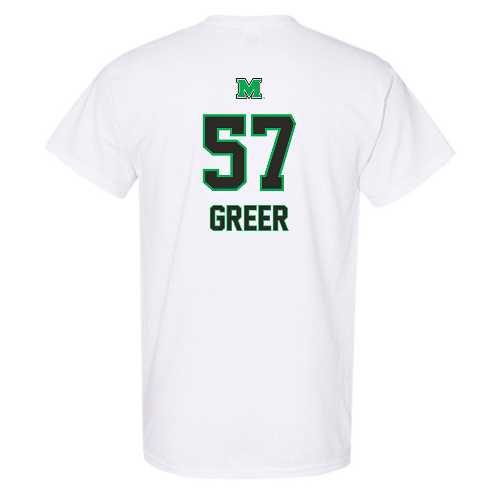 Marshall - NCAA Football : Logan Greer - Generic Shersey T-Shirt-1