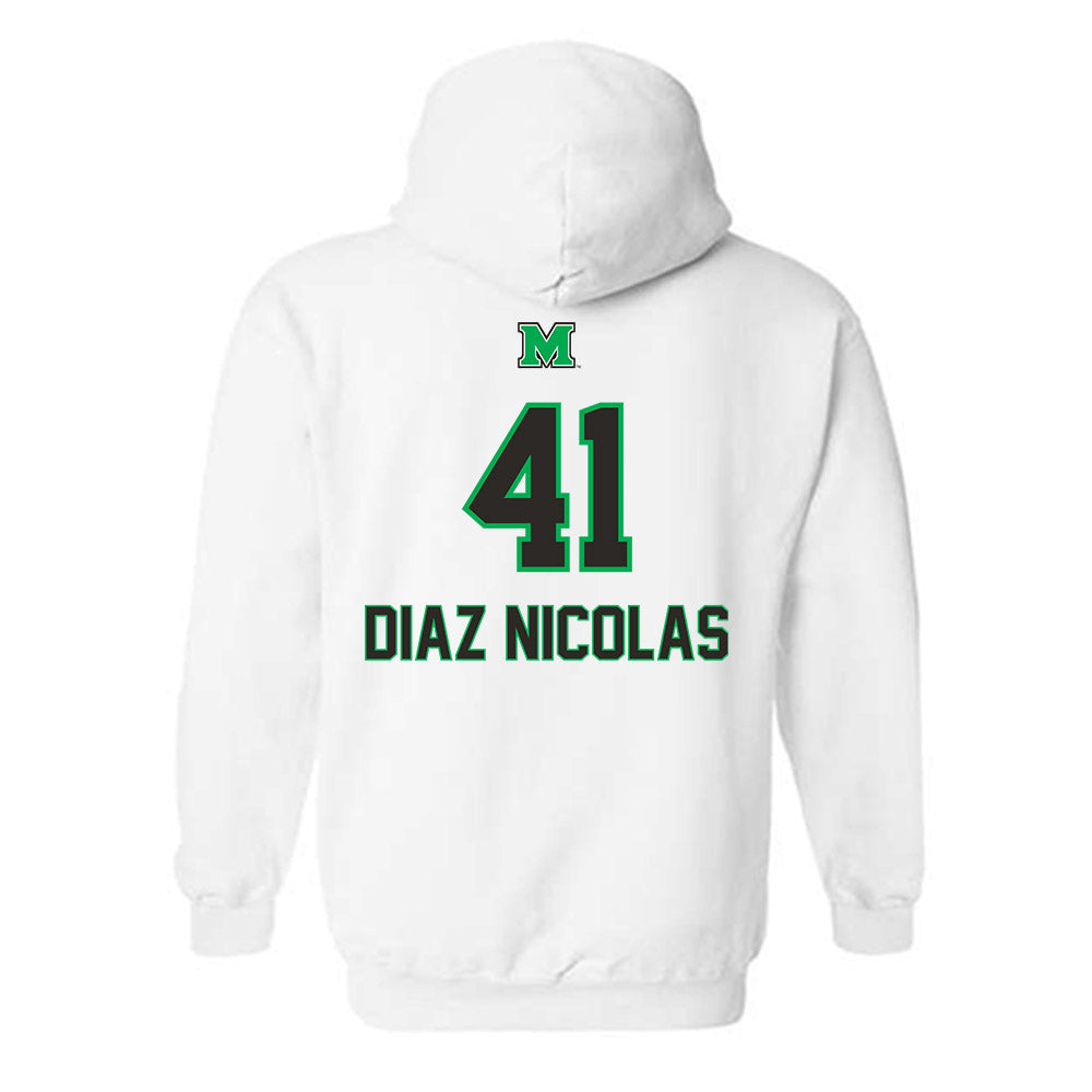 Marshall - NCAA Football : Jorge Diaz Nicolas - Generic Shersey Hooded Sweatshirt-1