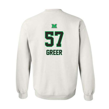 Marshall - NCAA Football : Logan Greer - Generic Shersey Crewneck Sweatshirt-1
